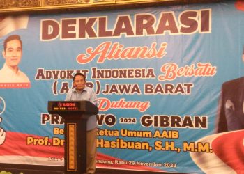 Ketua Dewan Pembina TKD Prabowo-Gibran, Taufik Hidayat Dampingi Ahmad Muzani Hadiri Deklarasi AAIB Jabar