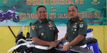 Danpomdam III/Siliwangi Kolonel Didin Sofyannadin Terima Hibah Motor Kawal