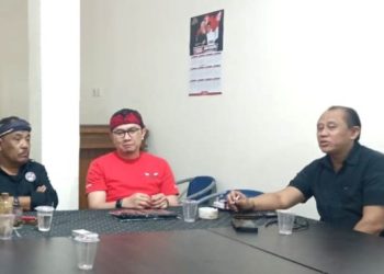 Bakal Calon Walikota Bandung Andri Gunawan Temui Eka Santosa di Media Center Ganjar-Mahfud
