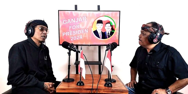 Budi Dalton Sambangi Eka Santosa di Media Center Ganjar-Mahfud, Bahas Birokrat yang Tidak Netral