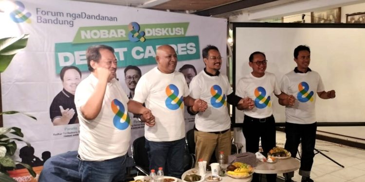 Forum ngaDandanan Bandung Gelar Nobar Debat Capres ke-3 dan Diskusi