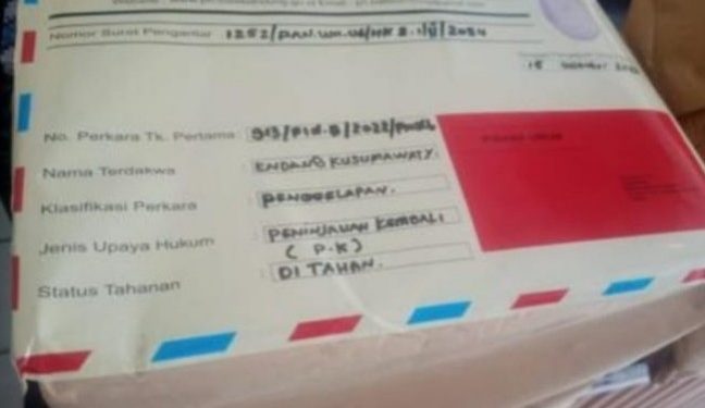 Memori PK Terpidana Irfan Suryanagara dan Endang Kusumawati di Tolak PN Bale Bandung