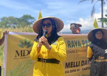 Sambut International Womens Day Politisi Partai Golkar Melli Darsa Sosialisasi di Cianjur