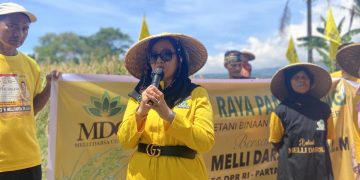 Sambut International Womens Day Politisi Partai Golkar Melli Darsa Sosialisasi di Cianjur