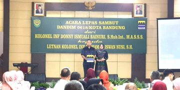 Kodim 0618/Kota Bandung Sambut Dandim 0618/Kota Bandung Letkol Inf Mohamad Iswan Nusi