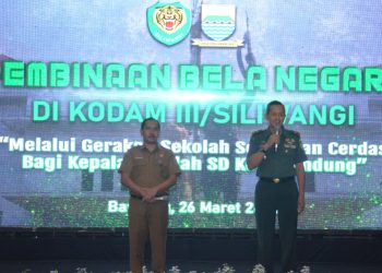Kasdam III/Siliwangi Brigjen TNI Aminudin Buka Pembinaan Bela Negara Bagi Kepala Sekolah Dasar