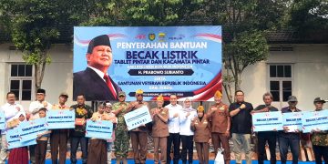 Makodim 0618/Kota Bandung Jadi Titik Penyaluran 200 Becak Listrik Bantuan Presiden