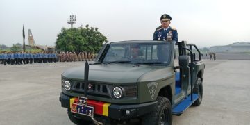 Kogartap II/Bandung Gelar Upacara HUT ke-81 TNI di Lanud Husein Sastranegara